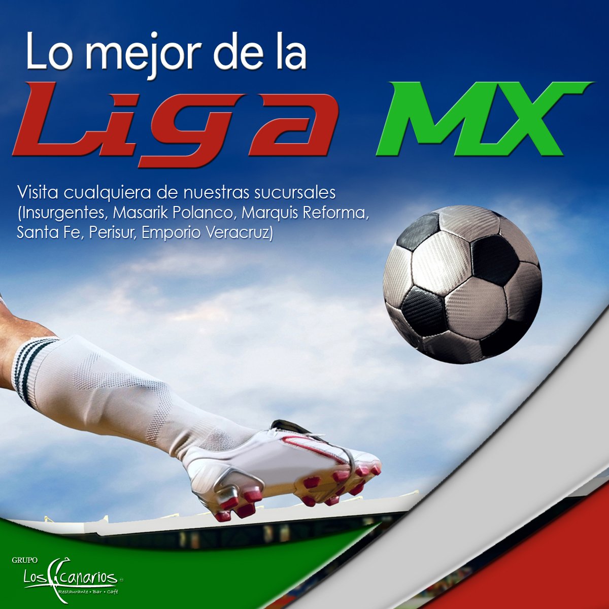 LosCanariosRest's tweet photo. La emoción futbolera está en #LosCanarios, visita tu sucursal favorita. 
Cruz Azul  VS  Chivas -  17:00
Pachuca  VS  América  -  19:06 https://t.co/cyRJwpuThD