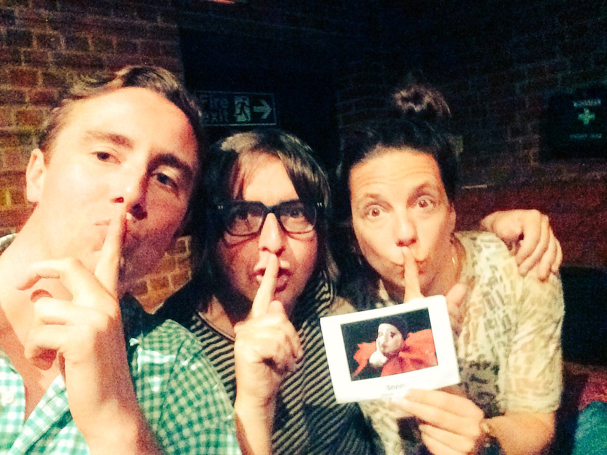 jacksons_lane's tweet photo. Will, Ade &amp; Flora from the JL team watching boxing burlesque, unicycling &amp; lots of clowning at Shhh! Cabaret - last night of #Postcards2017! https://t.co/RnvYngKDp3