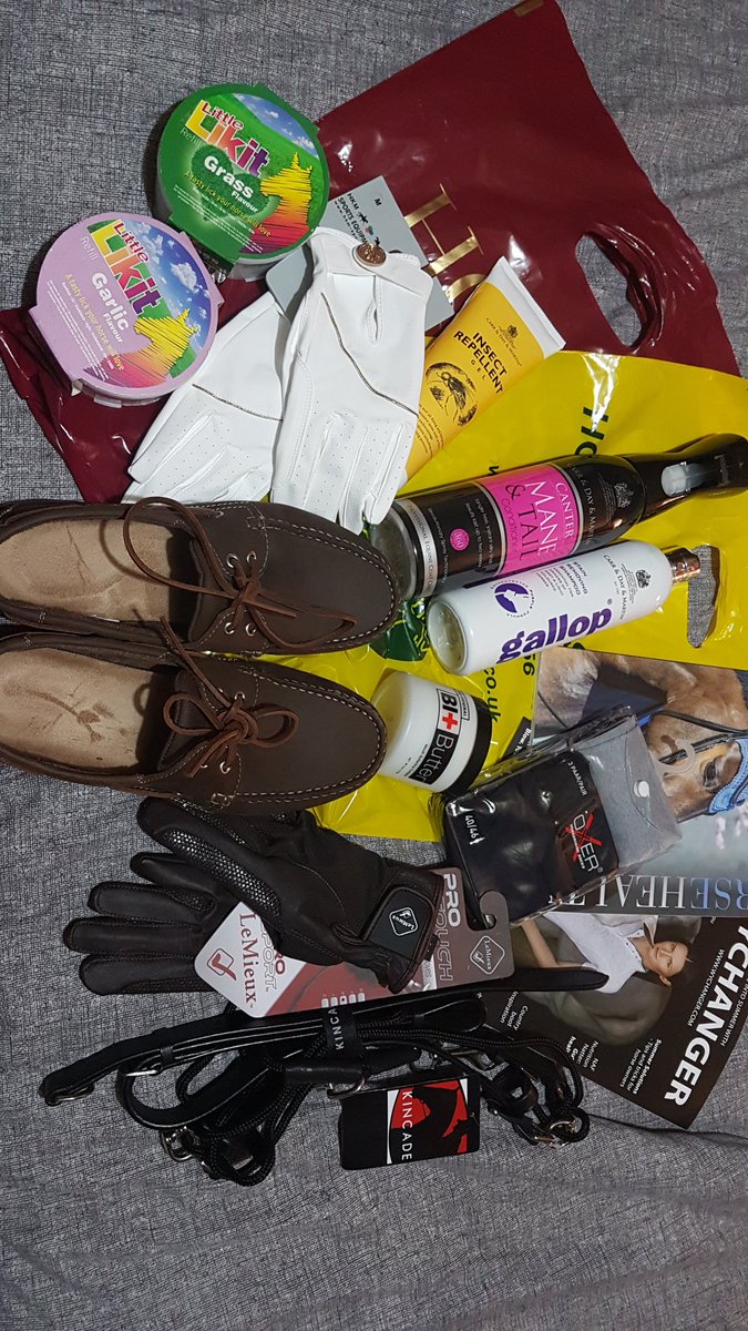 lottieflorence_'s tweet photo. Today's purchases 👌 @horsehealthcouk  #lemieux #carrandday #hkm #boatshoes  #bitbutter #kincade #shopping @LoveLikits https://t.co/Ku74Nw9edC