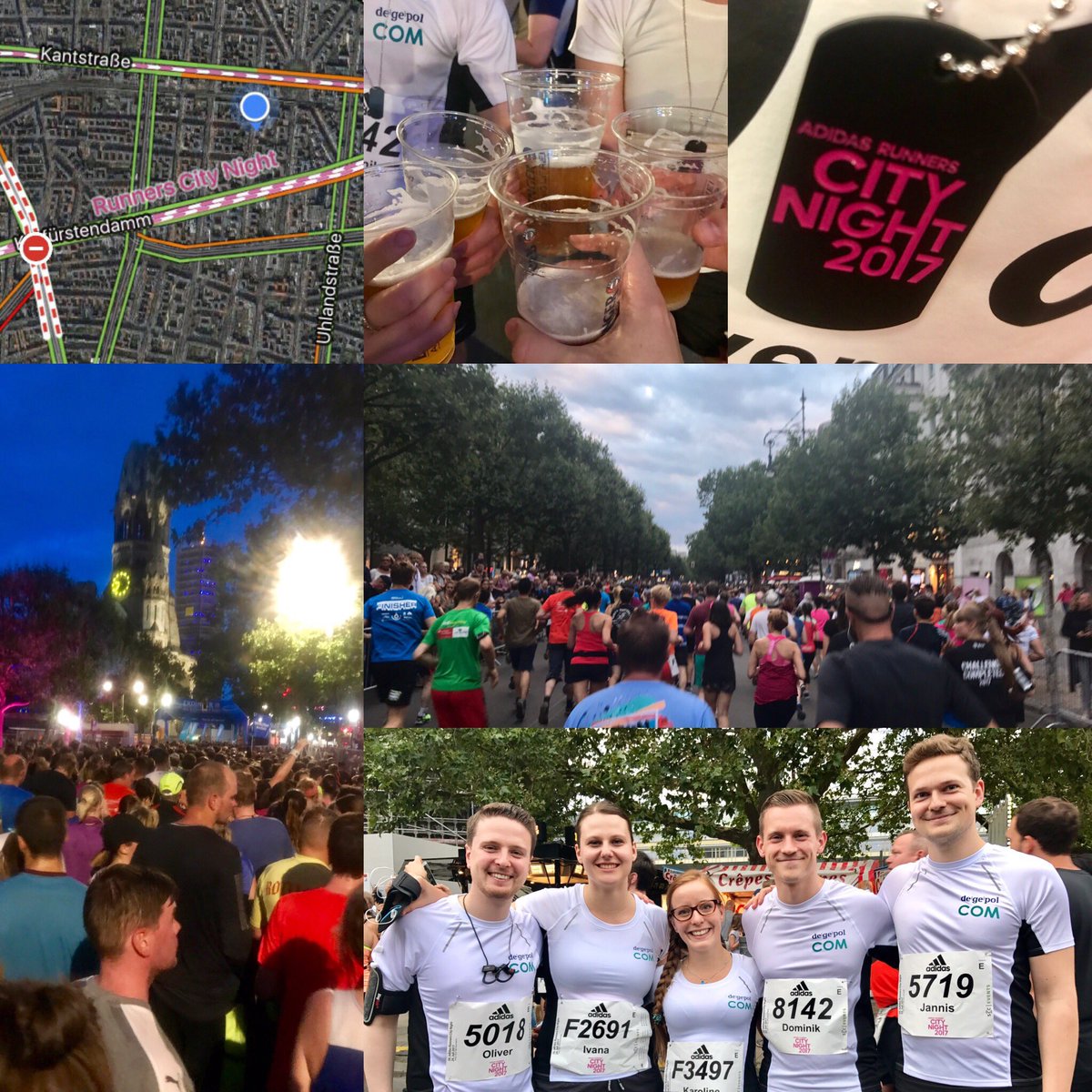 degepolCOM's tweet photo. Wow! Tolles #COMrun Team :) Wunde Füße aber #läuftbeiuns beim #10k #adidasnightrun #whywerun @DomTeuber @OlliAdrian @ja_fel @tippeltwohl https://t.co/SMkdmf3lqe