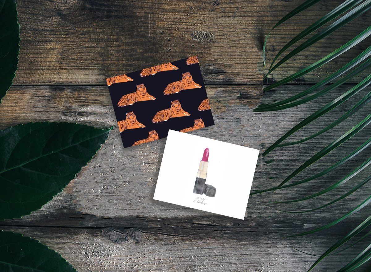 We don't really need a reason to show off two of our favourite cards... but it's both lipstick and tiger day today so... #oppositesattract