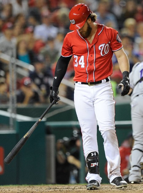 Saturday was the 2nd time all season that Bryce Harper, Daniel Murphy and Ryan Zimmerman all started AND were held hitless (combined 0-10).