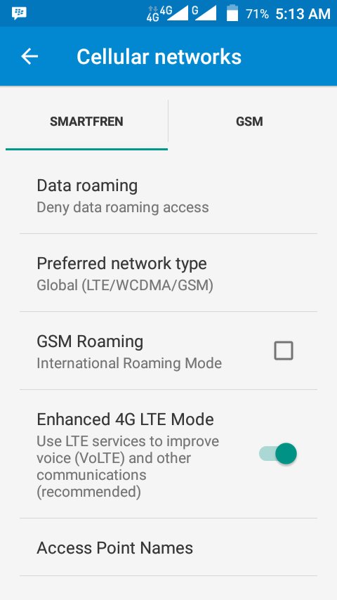 OKTVTW's tweet photo. @smartfrencare knp ya, gak ada sinyal voLTEnya? Jadi gak connected ke internet, pdhl sdh trsetting otomatis. Trims https://t.co/06Q64y8T9v