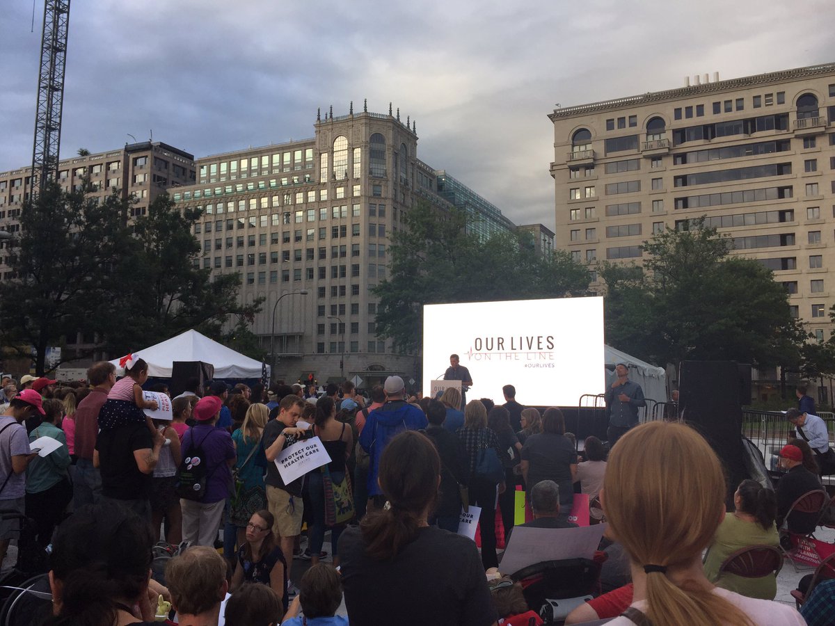 reproforall's tweet photo. "Healthcare should transcend partisan politics. Everyone deserves healthcare. Everyone deserves dignity." #OurLives @OurLives https://t.co/TfPW4T6wHE