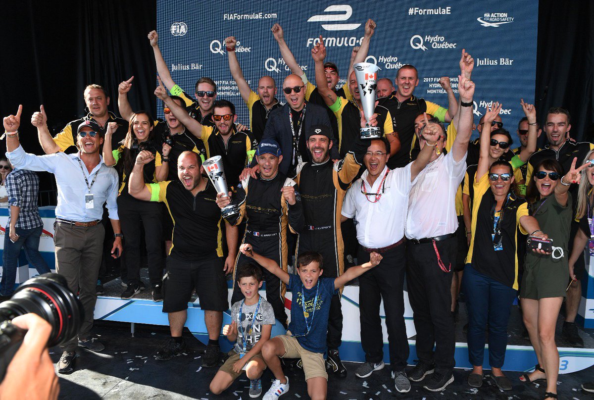 JeanEricVergne's tweet photo. What a race, so close to the win! Brilliant effort by the team to get another double podium 🤙🏼 We go again tomorrow 😏 #MontrealePrix #JEV25 https://t.co/ALijJCp1GB