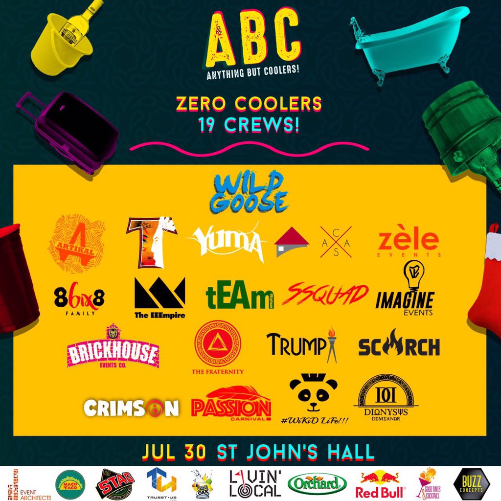 wildgooseTT's tweet photo. 🚨ABC ALERT🚨
19 CREWS, 0 COOLERS!!!
The teams are ready to pump!
Who will WIN!?
#ABC
#WildGoose
#LetCreativityThrive https://t.co/EL9fgjHZf2