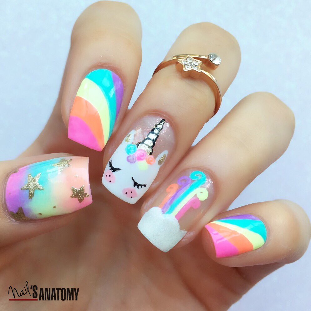 carolinanaya2's tweet photo. Unicorn 🦄 Nails #npa #notd #unicorn #unicornnails #🦄 https://t.co/dSn28zgt8t