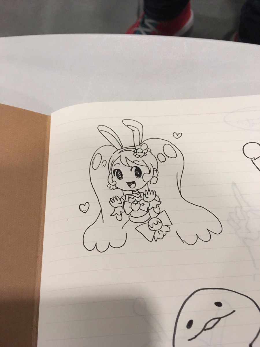 本日プリキュア放送日だったゆえ、準備の合間にぴゃぴゃっと落描き(`・∀・') #precure #プリキュア