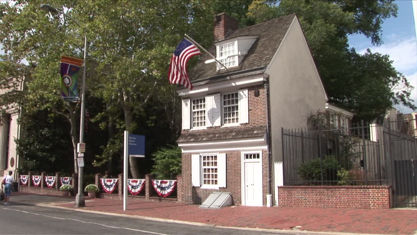 BGartonPV1's tweet photo. The Betsy Ross House, purported to be the site where Betsy Ross lived when she sewed the first American Flag. Pd 2-3 CUL #APUSHPV https://t.co/B6gjpY1FoW