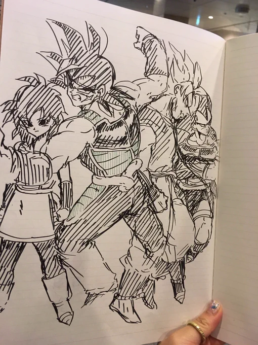 さらにドラゴンボールも放送日だから追加で落描き。…しっかりイベント準備もしてますよ!٩( ᐛ )و #ドラゴンボール超 #ドラゴンボール 