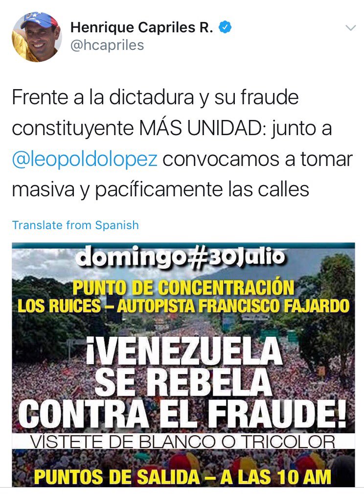 MariaAlesiaSosa's tweet photo. #ÚltimaHora @Hcapriles y @Leopoldolopez se unen para convocar el 30J. Los 2 liderazgos más fuertes de la oposición echan el resto #Capoldo https://t.co/4YJhWRXKRs