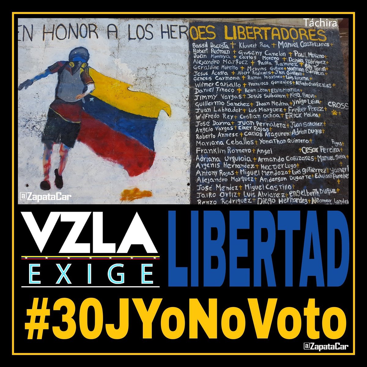 Zapatacar's tweet photo. Toda Venezuela dice: #30JYoNoVoto en contra de la Prostituyente... https://t.co/0rzMZEa52N