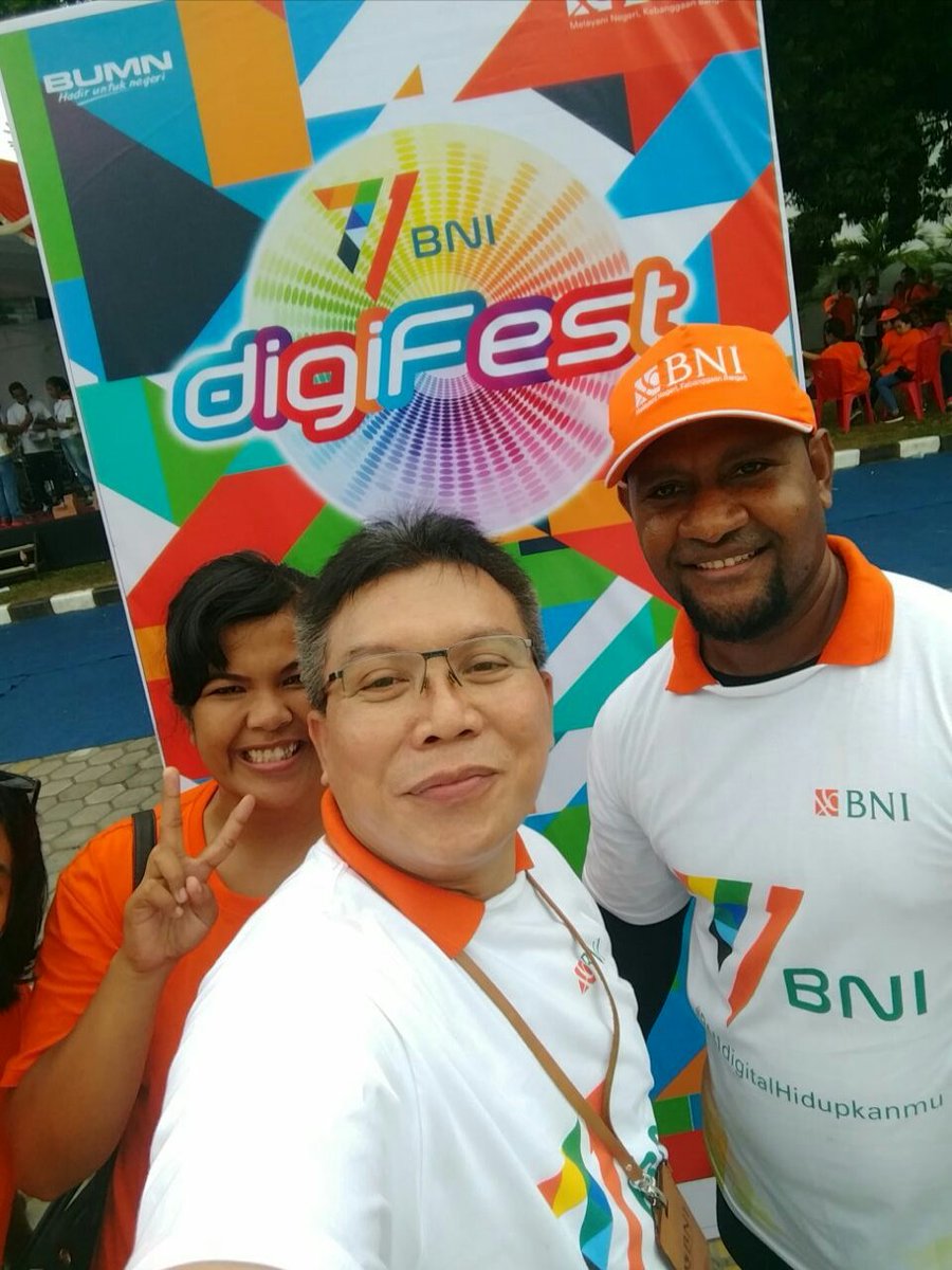 mujharidris's tweet photo. #bnidigifest2017 #bni46 #bnihut71 BNI Wilayah Papua https://t.co/8HYRWhPp21