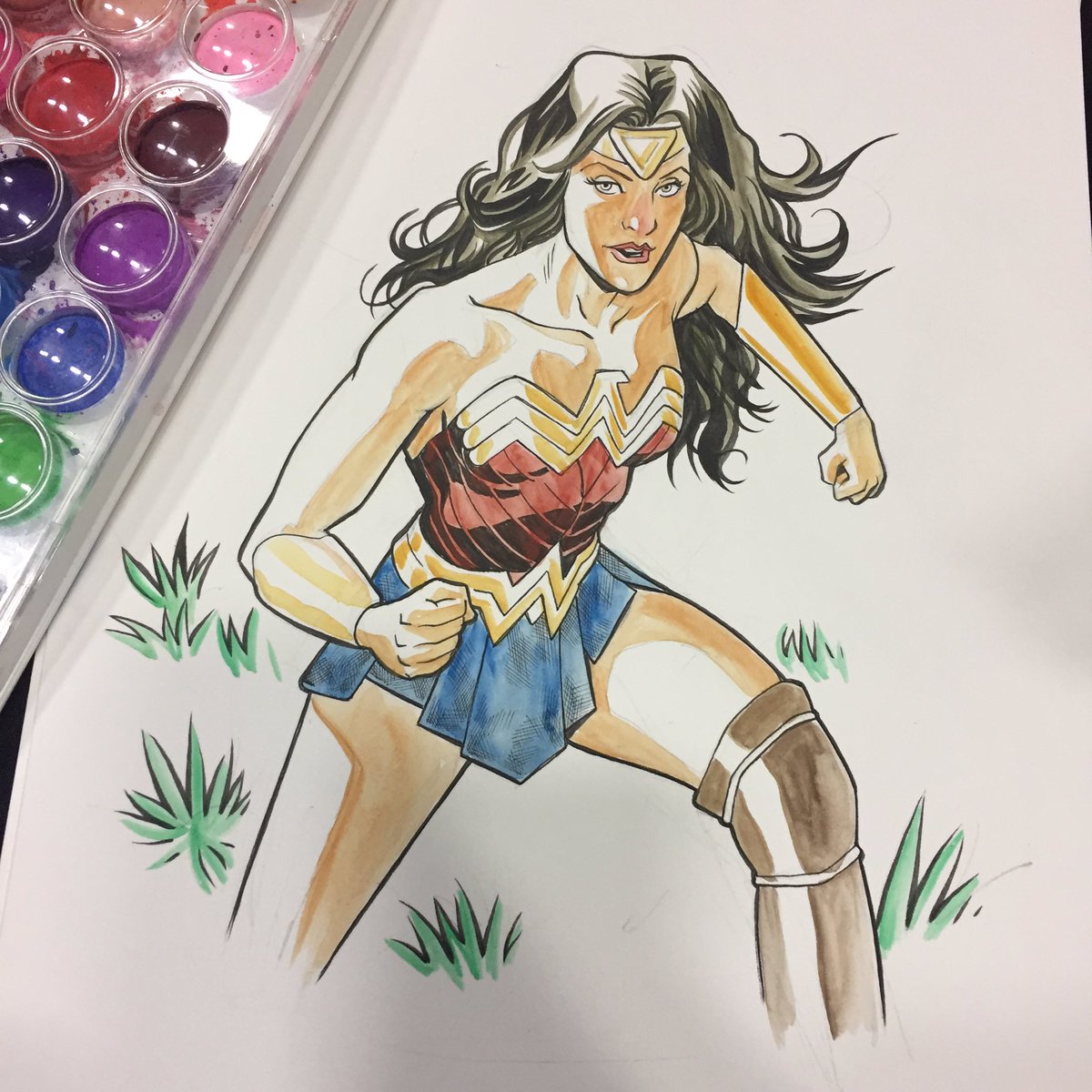 mattcdrawsalot's tweet photo. #wonder woman #sketch from today at #RobCon2017 https://t.co/I7FTrSwWQx
