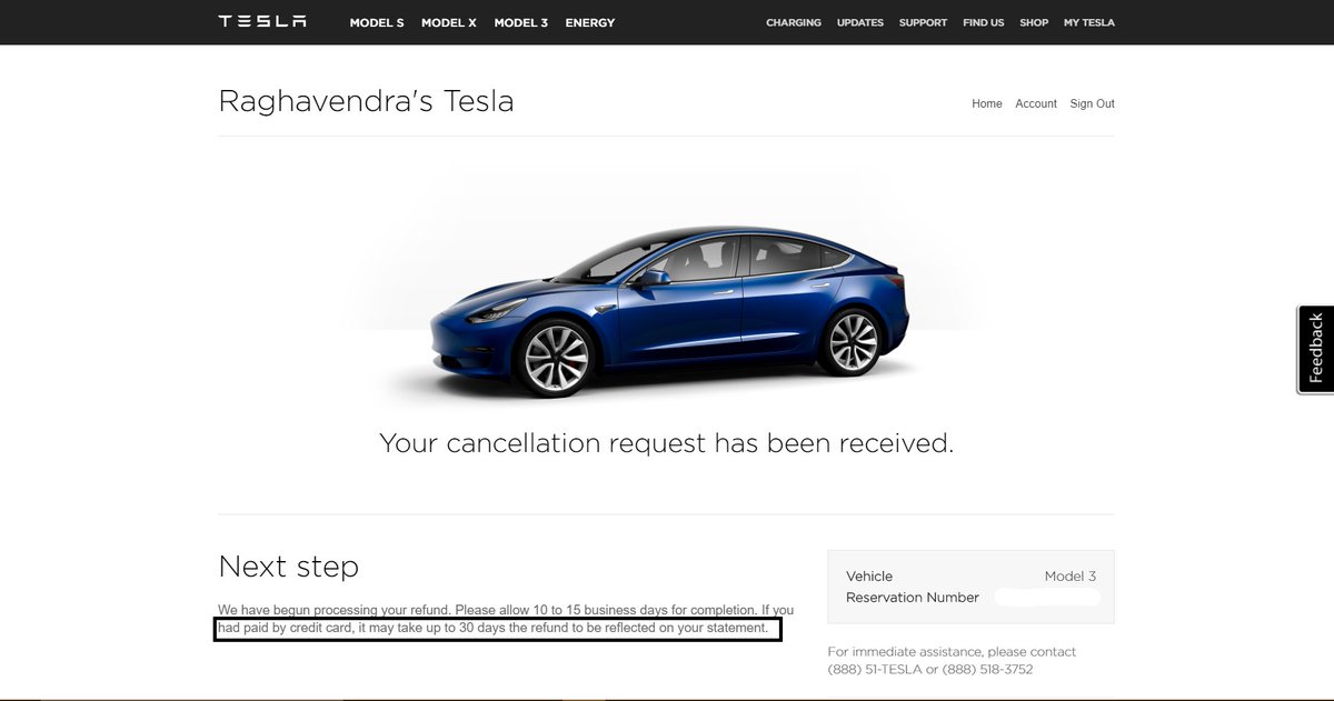 raghav_social's tweet image. @TeslaMotors there is a grammatical error in your reservation cancellation message. #incorrectgrammar #grammar #preposition #for