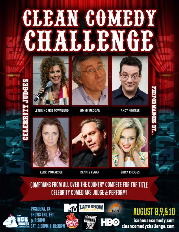 KerriPom's tweet photo. I'll be guest judging & performing at #cleancomedychallenge on 8/8 at #icehouse in Pasadena. A night of fun & laughter! See you there! https://t.co/ceyiACbWVH