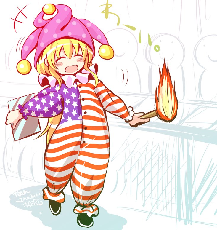 クラウンピース 「これは『会場でかわいいアレンジのクラピちゃんのコスプレの人を見たよ』って絵なんだ」|相沢のイラスト