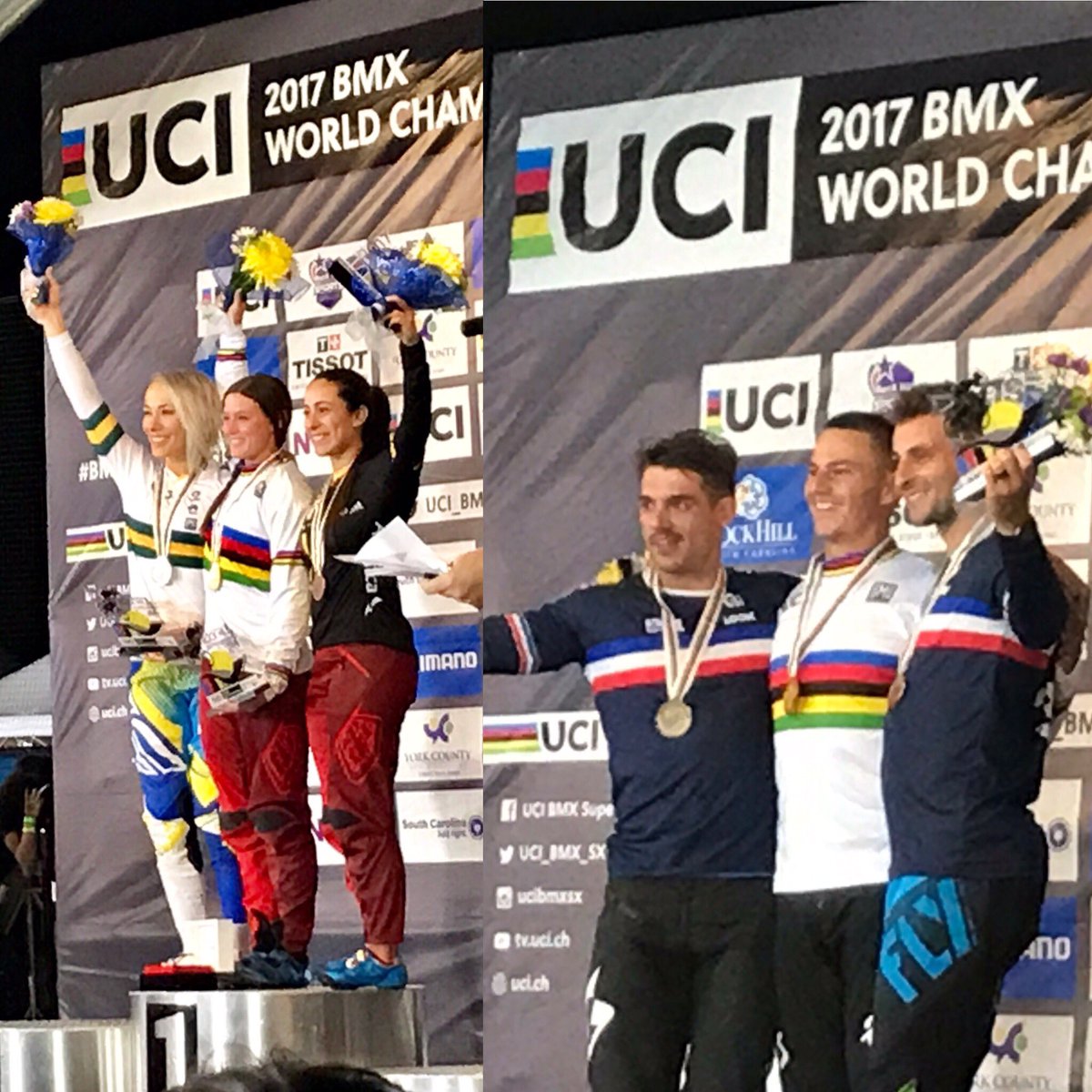 DBouchardHall's tweet photo. 2 BMX world titles tonight. AMAZING!!! Alise Post and Corben Sharrah. @usacycling https://t.co/eUBafn0P64