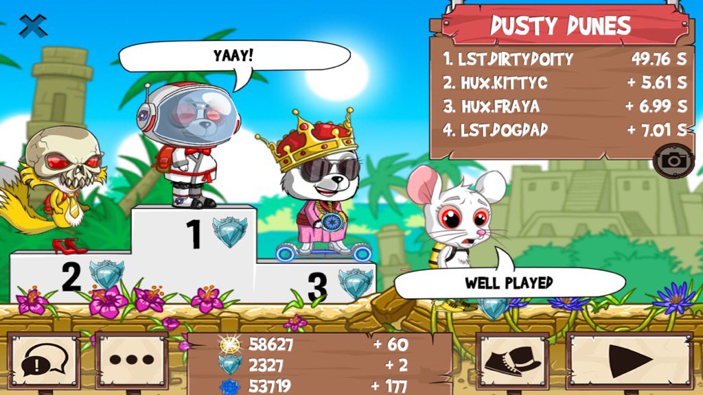 odelisandwich's tweet photo. I just beat a golden fox! #funrun2 #Kittyc #Fraya #Dogdad https://t.co/lcplb6jqJI