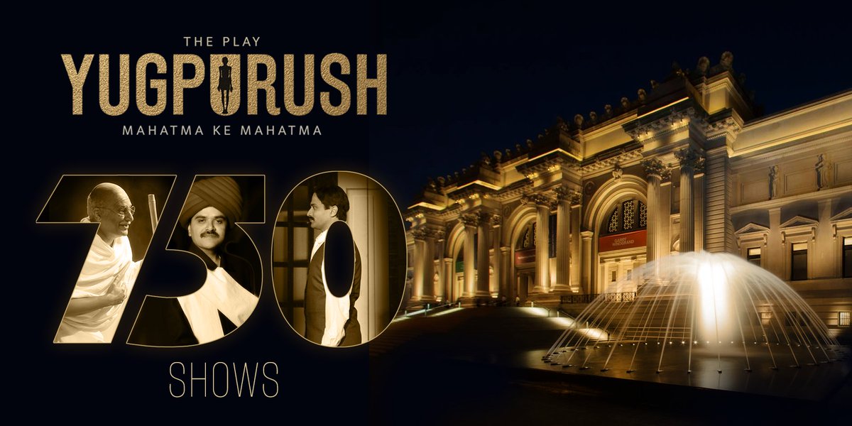 SRMDharampur's tweet photo. During #PujyaGurudevshri's presence in #NewYork, one of the iconic structures of #NYC, @metmuseum, hosts the 750th show of @Yugpurush_Play! https://t.co/XVgbPRwYCJ