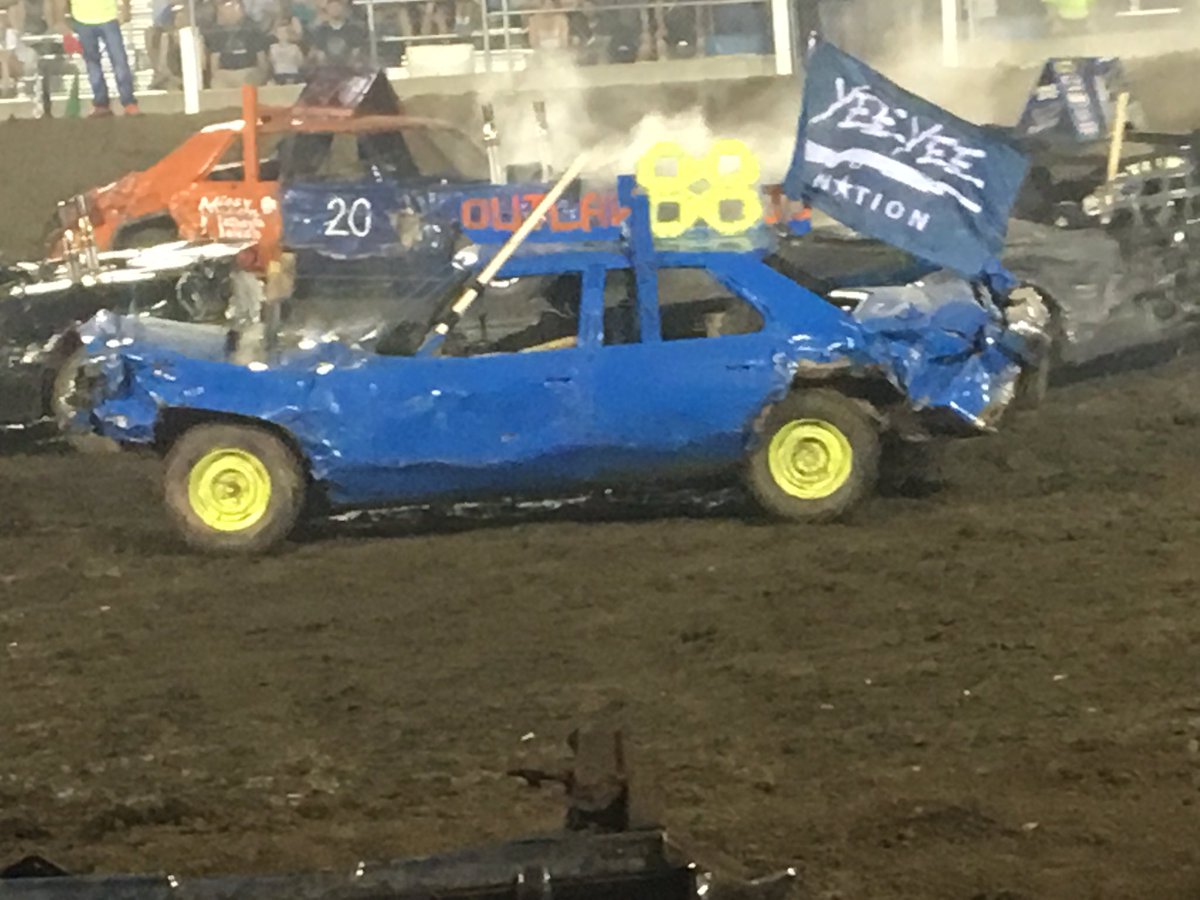 BaldAndWitty's tweet image. @GrangerSmith Yee Yee nation represented at Plymouth County Fair Demo Derby.