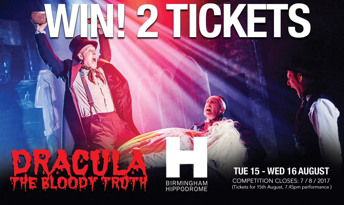 WhatsOnBrum's tweet photo. #WIN!
2 TICKETS to see @LeNavetBete's Dracula: The Bloody Truth at @brumhippodrome 15-16 Aug. FOLLOW + RT before 7/8 to enter! https://t.co/0BoaKAb8mr