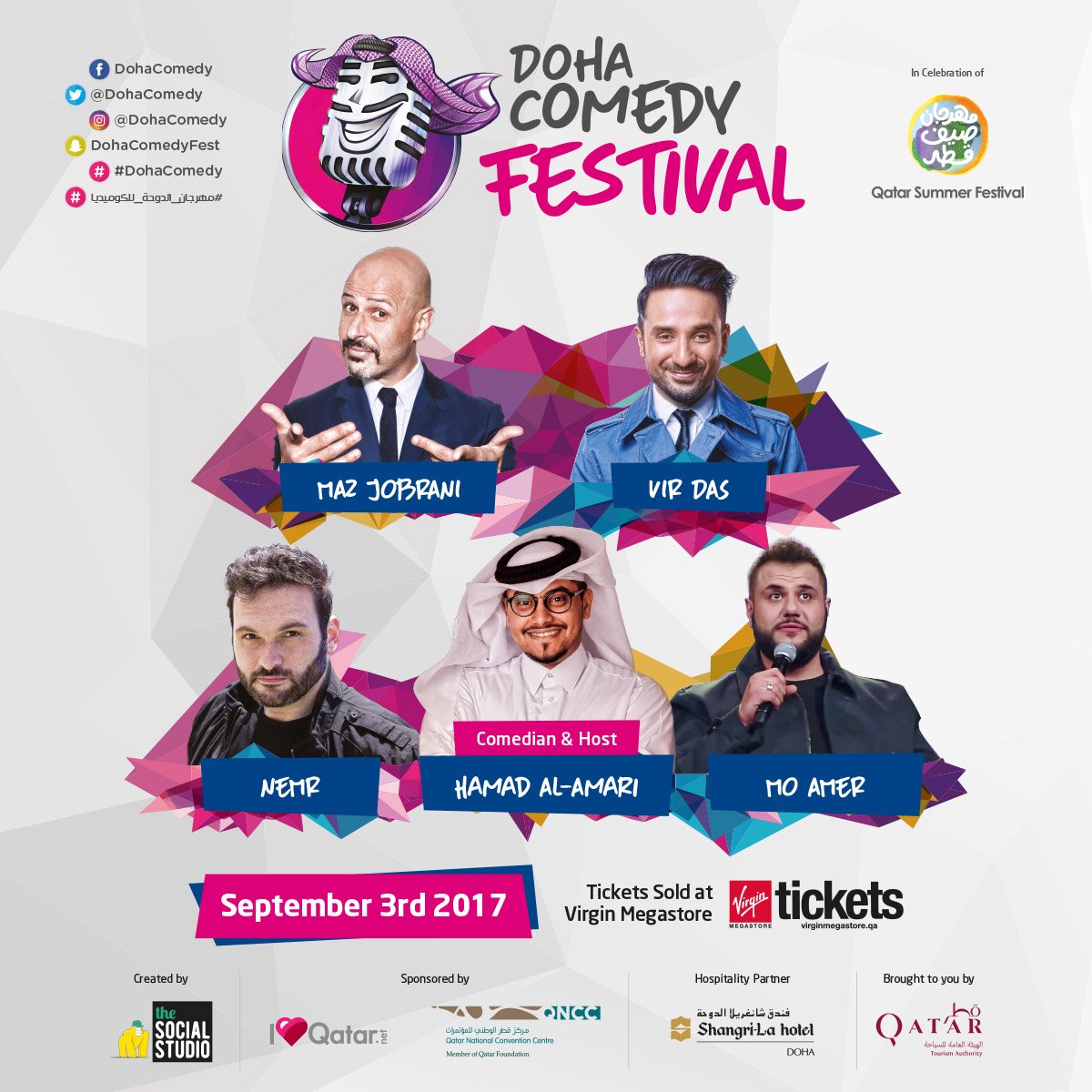 The stage is set for a day full of laughter with <a href="/DohaComedy/">Doha Comedy Festival</a>! Enjoy top stand-up comedians in one night: bit.ly/DCFAS #VisitQatar