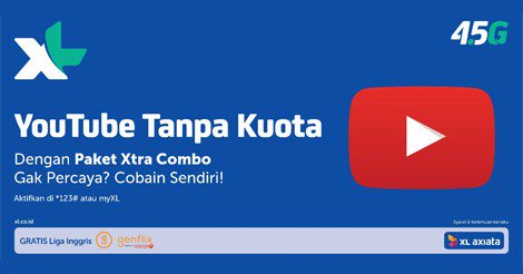 callmelaland's tweet photo. The wait is over! Kini, kamu bisa nonton YouTube Tanpa Kuota sampai puas dengan Paket Xtra Combo. Nikmati juga xtra kuota 4G dan xtra nelpon https://t.co/a70PkAg7BT