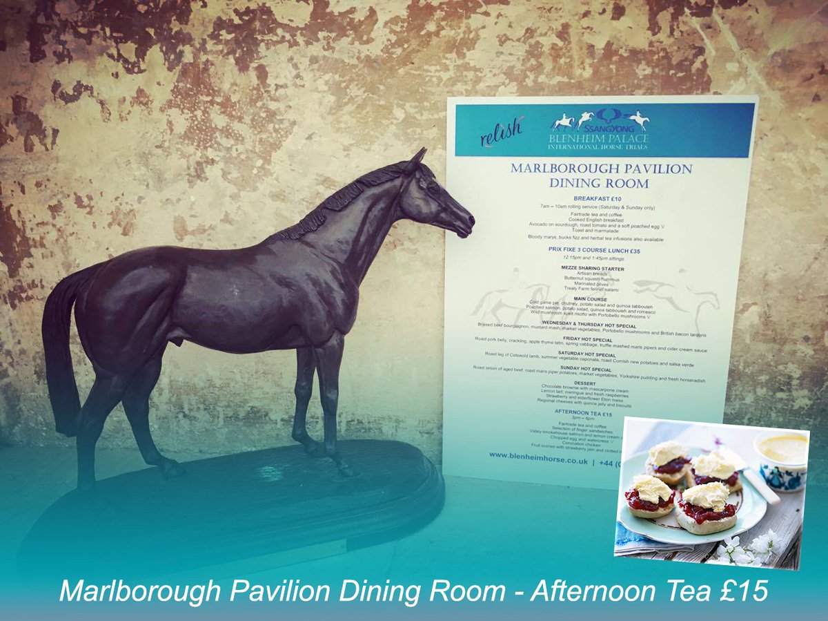 BlenheimHorse's tweet photo. Can we tempt you to book one of our dining options this Sunday? https://t.co/ljMoMnKXSY #BPIHT2017 @SYMotorUK https://t.co/5SalEiHnXq