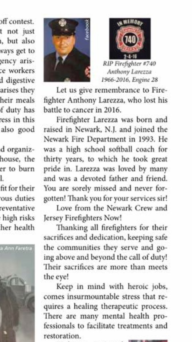 CoachDellaVolpe's tweet photo. Clear picture of the article. @Philip_Alagia @Allenlarezza7 @jlarezza #thankafirefighter https://t.co/SutYGxHVvU