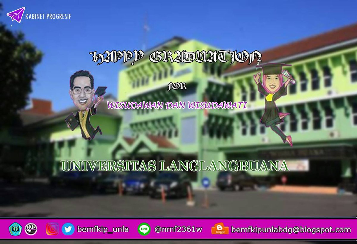 BEMFKIP_UNLA's tweet photo. -Sabtu, 29 Juli 2017-
[GRADUATION]

Selamat&amp;sukses utk akang teteh yg telah resmi mnjdi sarjana.

Happy congraduation🎉🎓
_________
[KOMINFO] https://t.co/BGiOSSKE5T