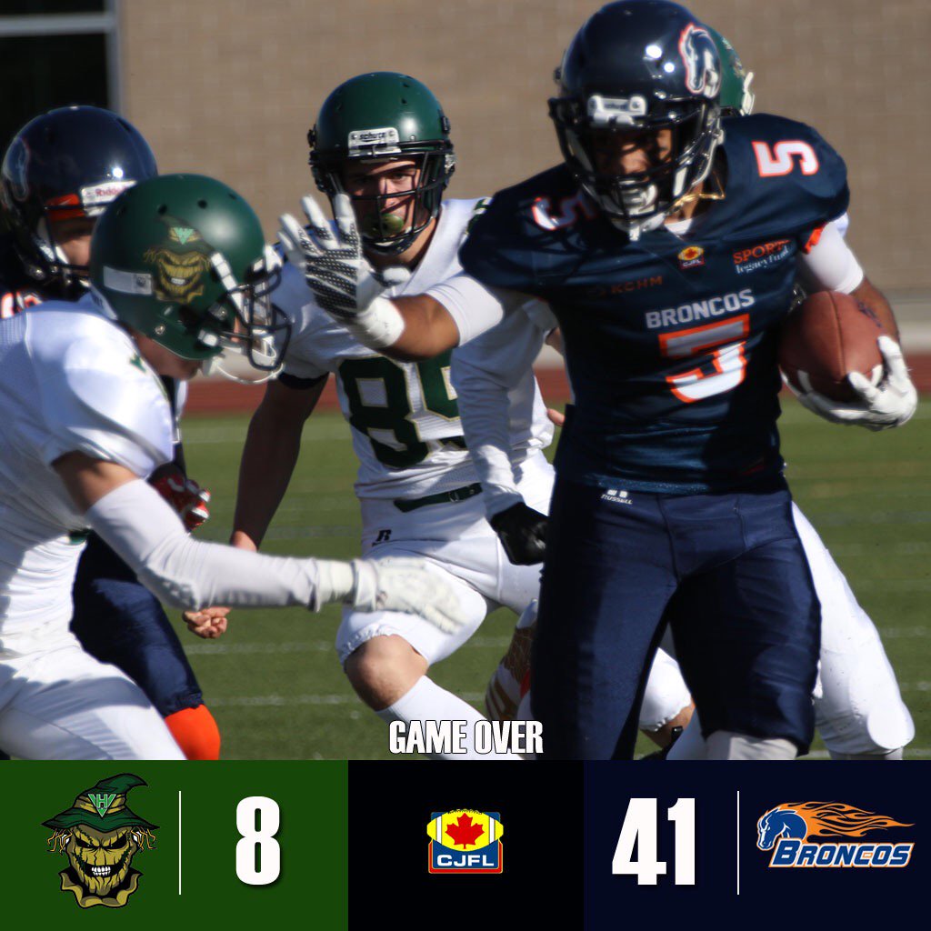 CJFLnews's tweet photo. The @KamBroncos win big in their #CJFL home opener over the @bcfc_huskers https://t.co/oRMqK0GSVG