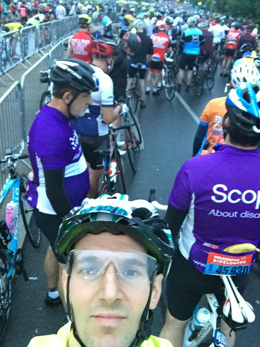 At the start #RideLondon #lymeaction #LymeDisease