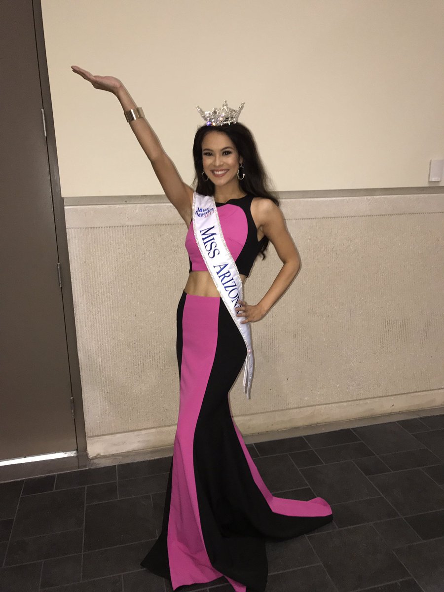 MissAmericaAZ's tweet photo. We are so proud of @MAOTeenAZ for representing AZ beautifully at @MAOTeen! TY to @glamsquadaz for my gown! 💕✨ @snaptagdesigns  #MissArizona https://t.co/wuG9UrIMbe