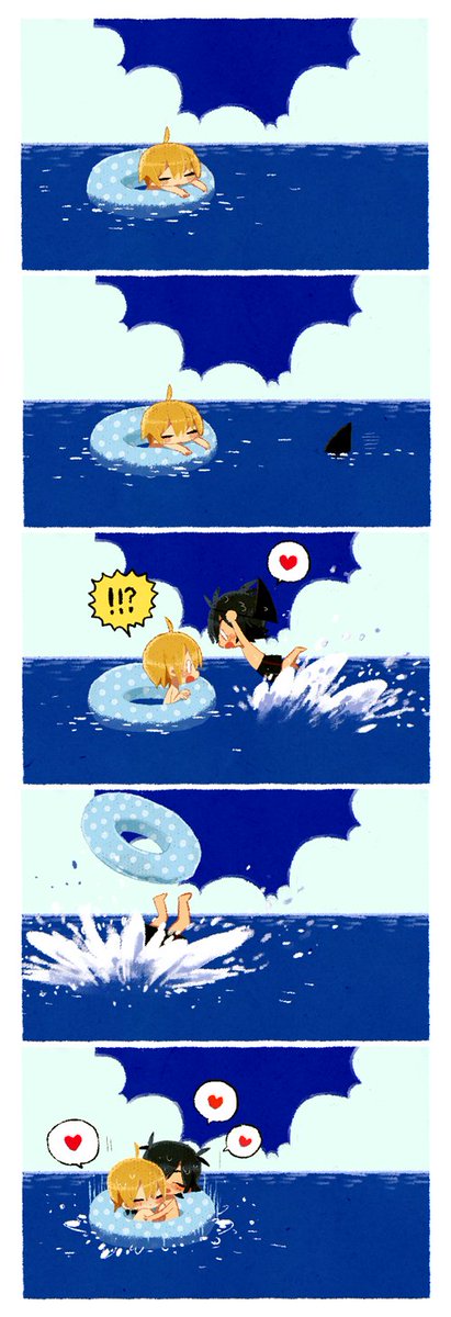 リクボより 海でぷかぷかしてるしょくんばちゃん 