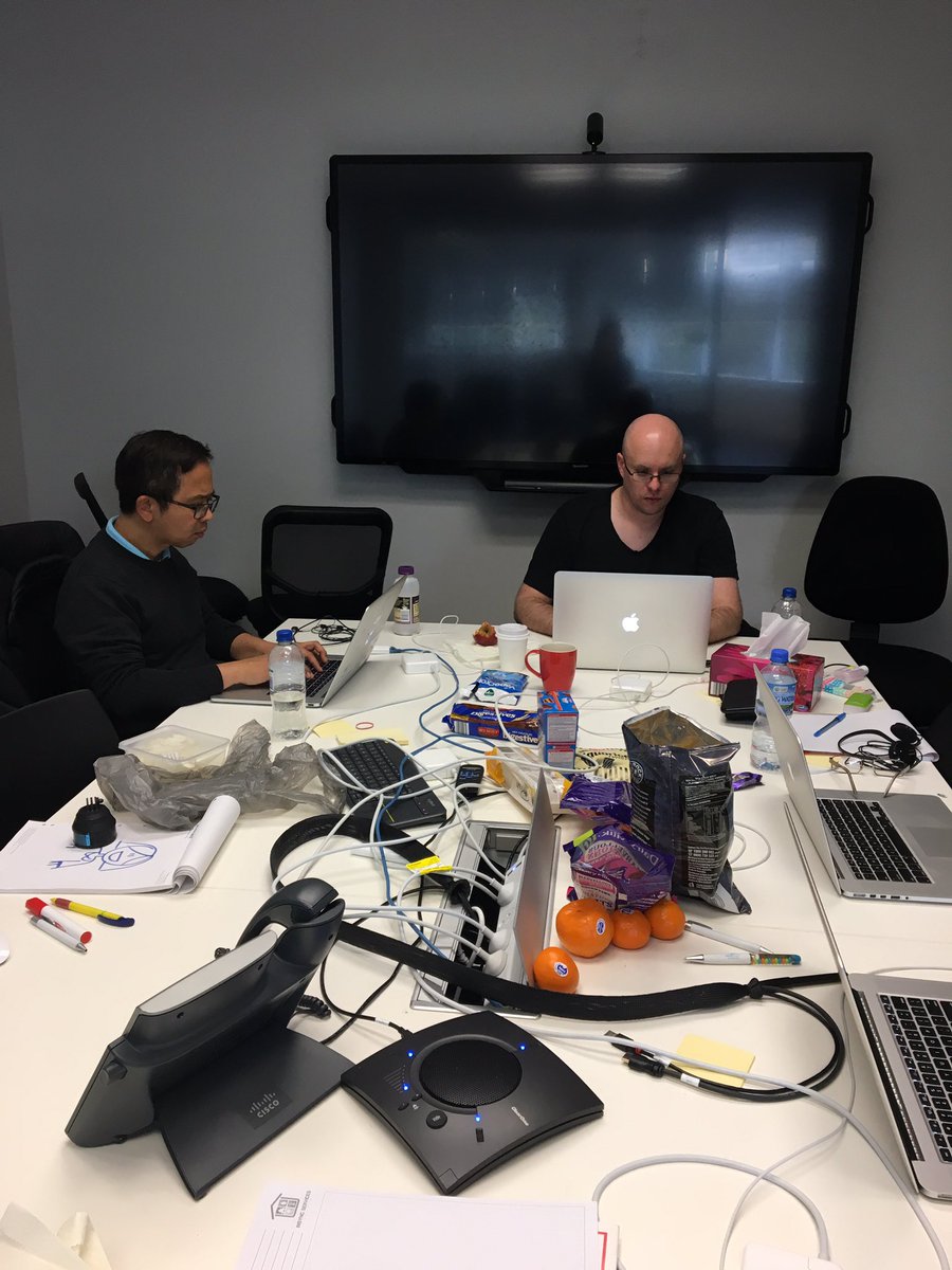 charmainecodes's tweet photo. Devs still working hard with <1 hour till submission #team #fordatasake #govhack #firsthack https://t.co/eWBgqMbsgC