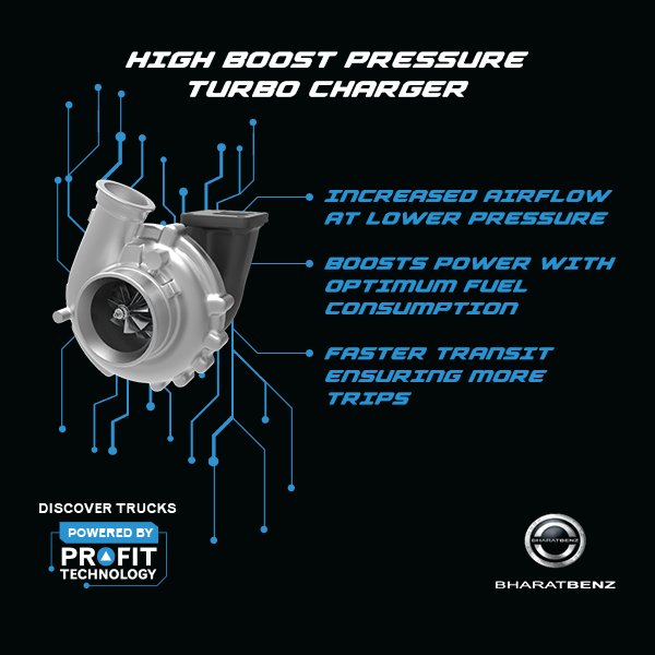 BharatBenz1's tweet photo. Our turbo charger allows more air through the air inlet for highly fuel efficient trucks. Discover #ProfitTechnology:https://t.co/wisZ5Ws5Xz https://t.co/D0qHparFPI
