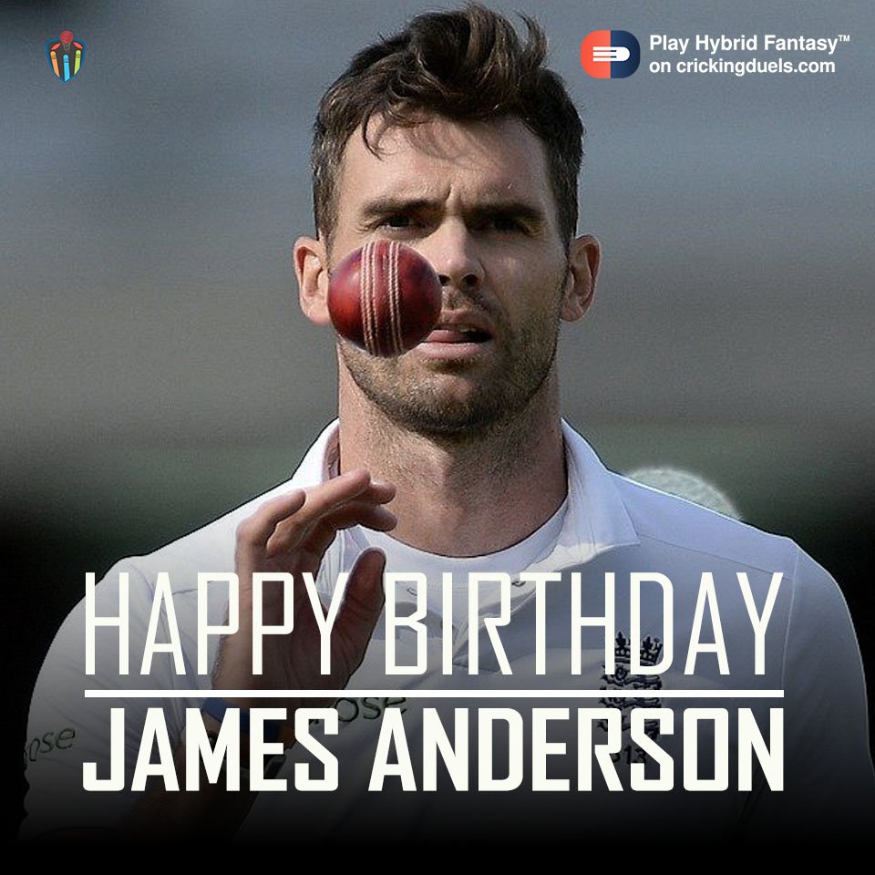 Happy Birthday, James Anderson. The English cricketer turns 35 today. 