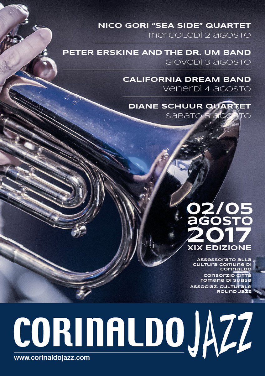 CinziaEventi1's tweet photo. Grandi star del #Jazz #nazionale ed #internazionale sui palchi del @CORINALDOJAZZ 
Vi aspettiamo a @cittacorinaldo dal 2 al 5 agosto ! https://t.co/r3tgYHPBWq