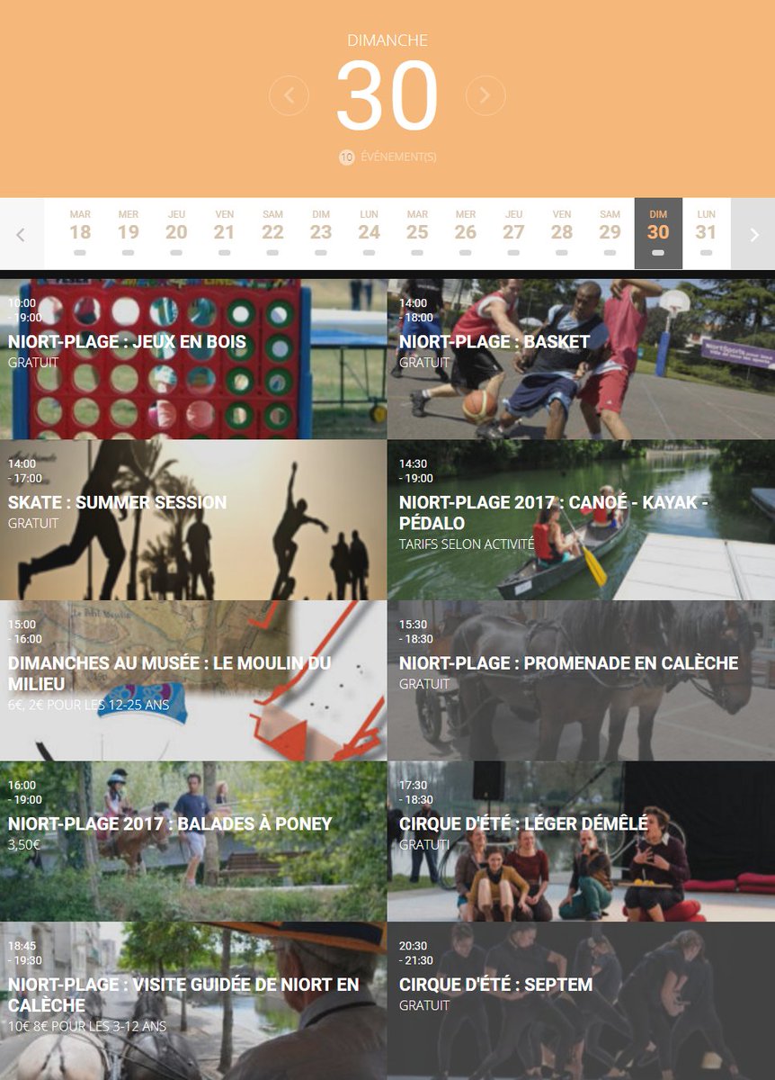 Un petit tour sur l'agenda de la journée, où on retrouve à nouveau Niort-Plage et le Cirque d'Eté en tête de liste ! go.hephep.fr/agenda
