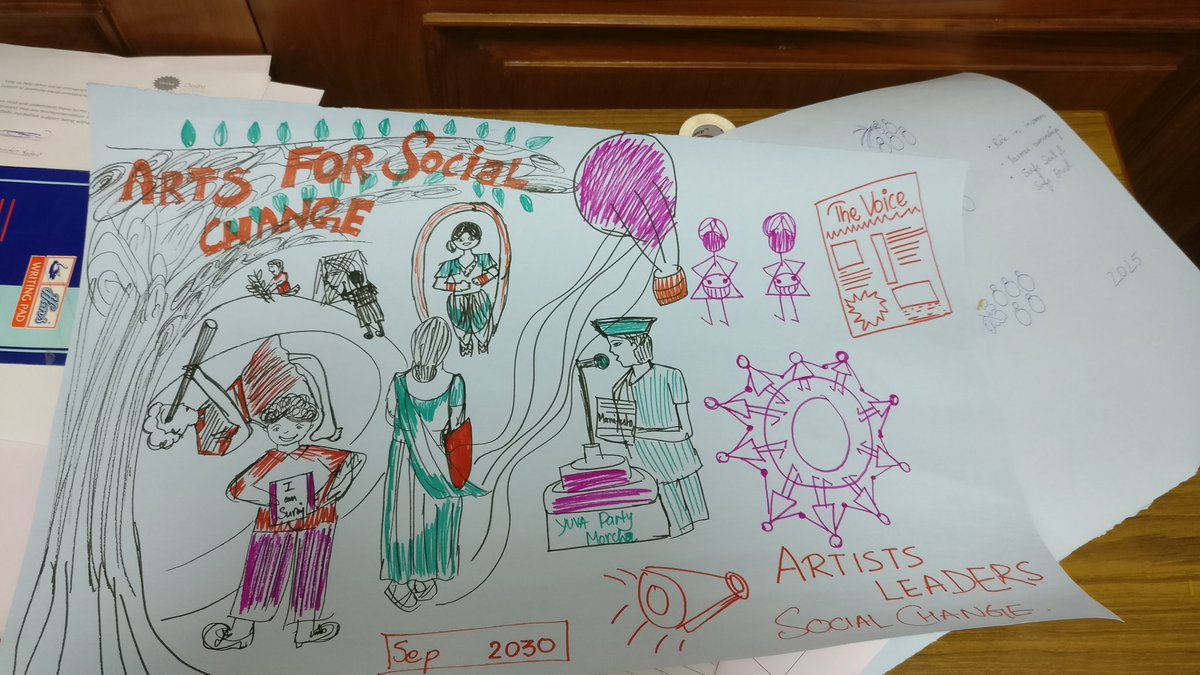UnltdDelhi's tweet photo. Jigyasa from #ArtsforSocialChange shares her vision of a more open society where children are able to find their voice#Vision #Induction https://t.co/vmJOQ5aNNY