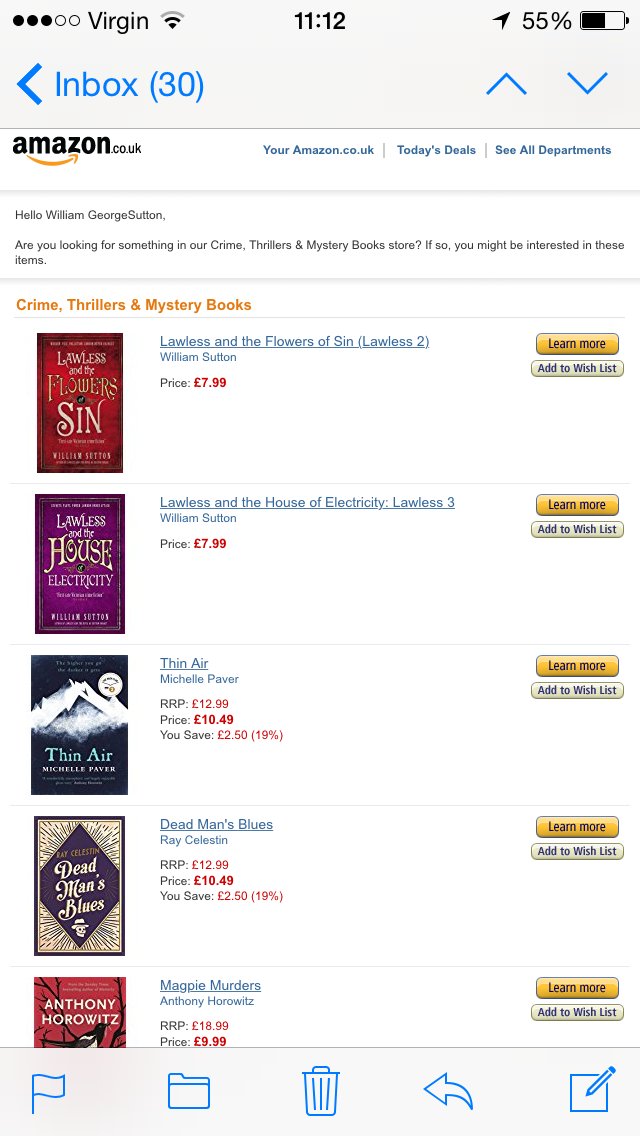 WilliamGeorgeQ's tweet photo. Sometimes @AmazonUK recommends so brilliantly, other times less so #Amazonrecommends #amreading https://t.co/T3CvKI3Vyc
