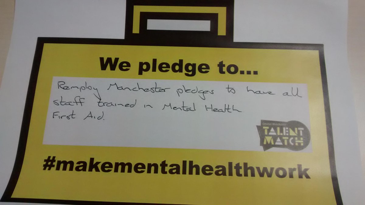 MaxUKnews's tweet photo. @RemployManchester pledges to raise staff awareness about mental health. We support the campaign to #makementalhealthwork @GMtalentmatch https://t.co/top2BLtfJj