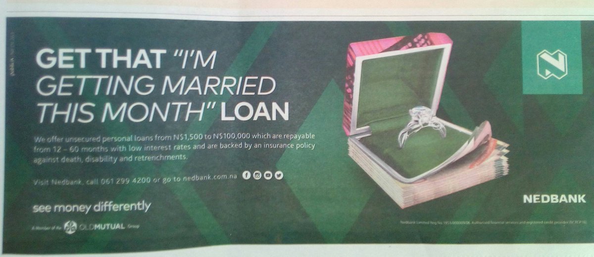 CopyConnoisseur's tweet photo. #killerads @NedbankNam , your marketing team deserves a bonus. THIS is a proper campaign. Right audience, right voice, benefit headline. https://t.co/HdYFUPWm6j