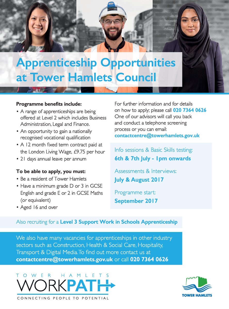 TowerHamletsNow's tweet image. Interested in doing a Business admin apprenticeship at the council? Sign up today: goo.gl/cqxECq #WorkPath 👩🏻‍💼👨🏾‍💼👩🏼‍💼