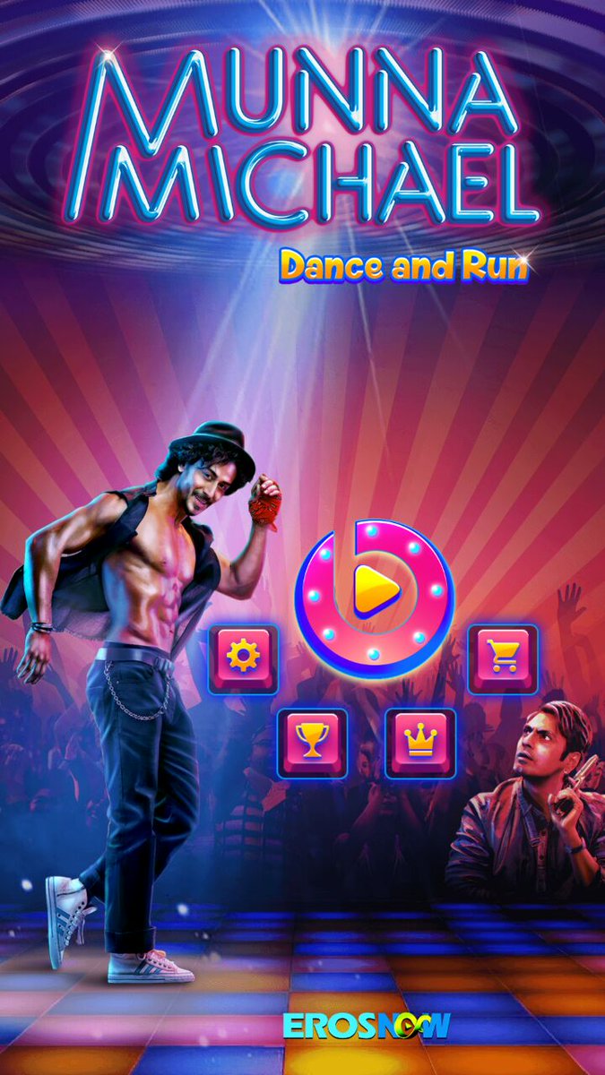 EntDC's tweet photo. Check out: #DanceandRun, new game of @iTIGERSHROFF starrer #MunnaMichael. https://t.co/Fan1uQA42f