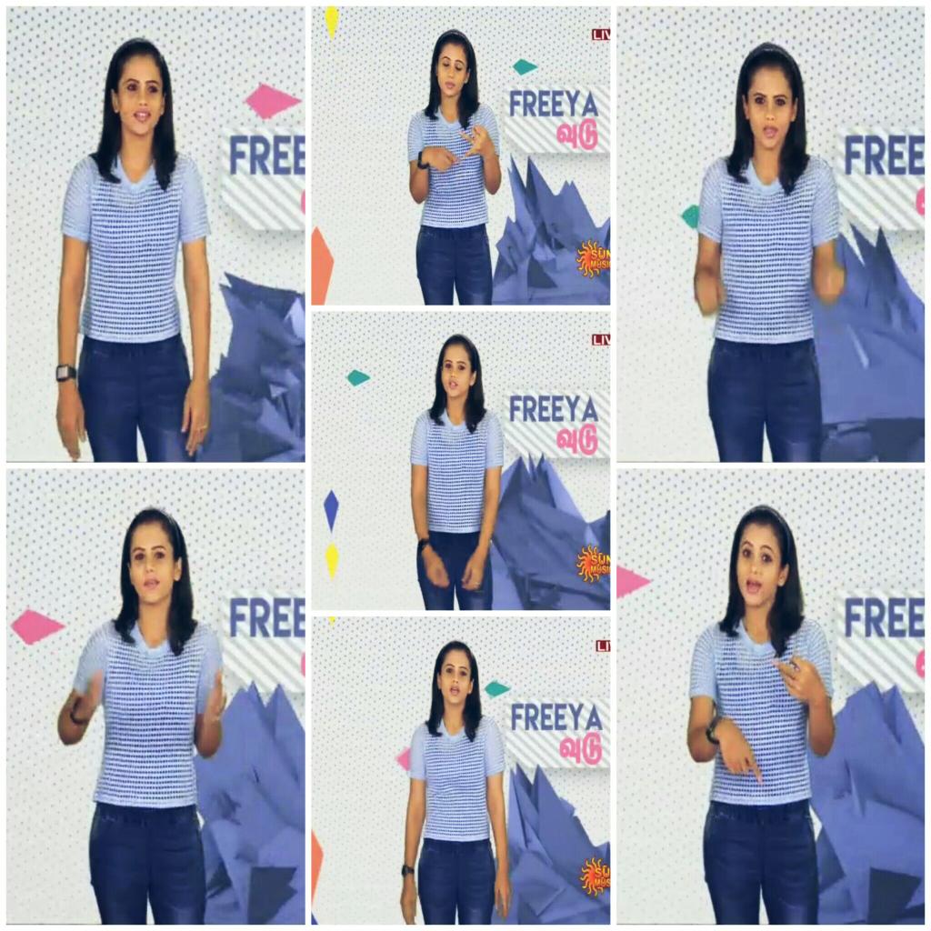 vinothnkeela's tweet photo. Sissy semma hosting #stylishvj #smilefull #face keep rocking sissy @iamManimegalai https://t.co/b2hwy7W6Uk