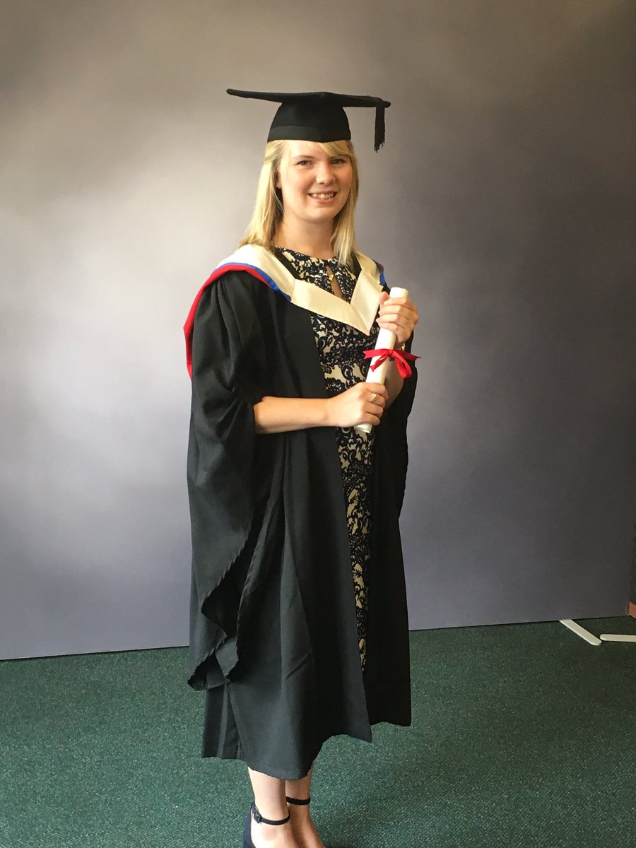 Proud parent - Emma graduating today from Cardiff with a 1st in her Masters Pharmacy degree - well done 🙌🎉