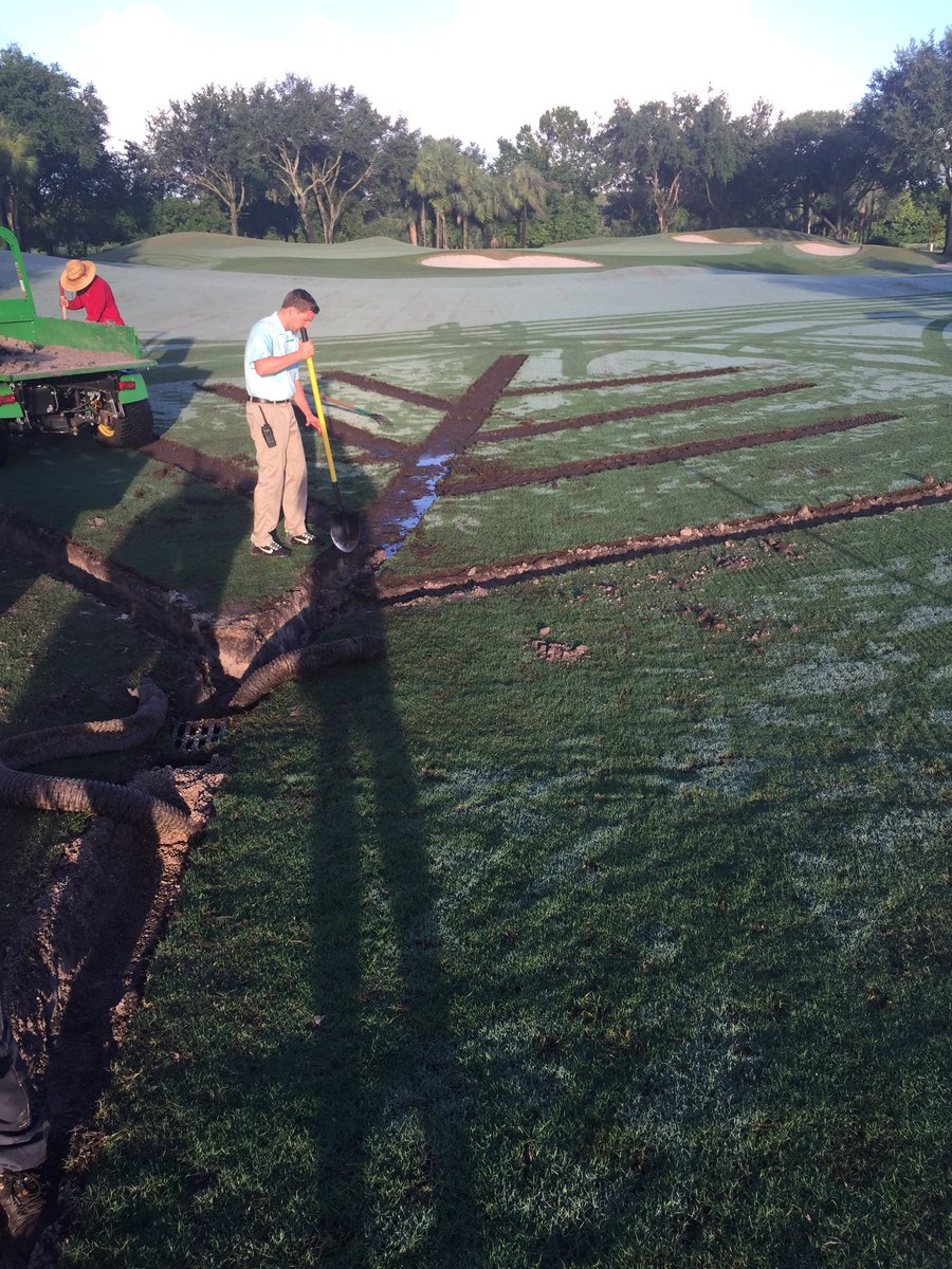 Some much needed drainage work going on this morning!!