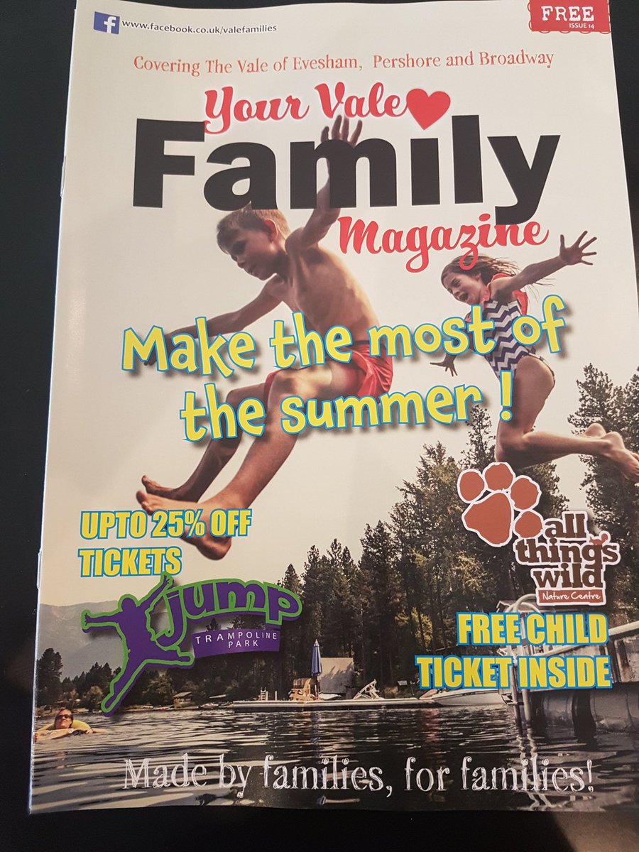 ValeFamilyMag's tweet photo. Summer issue out now! Lots of events and days out listed. #thingstodoinevesham #summerholidays https://t.co/36Otn1vWQj